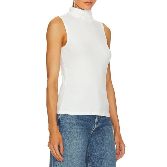 THEORY Wendel Sleeveless Turtleneck Top - White - NWT - XS - Picture 2 of 6